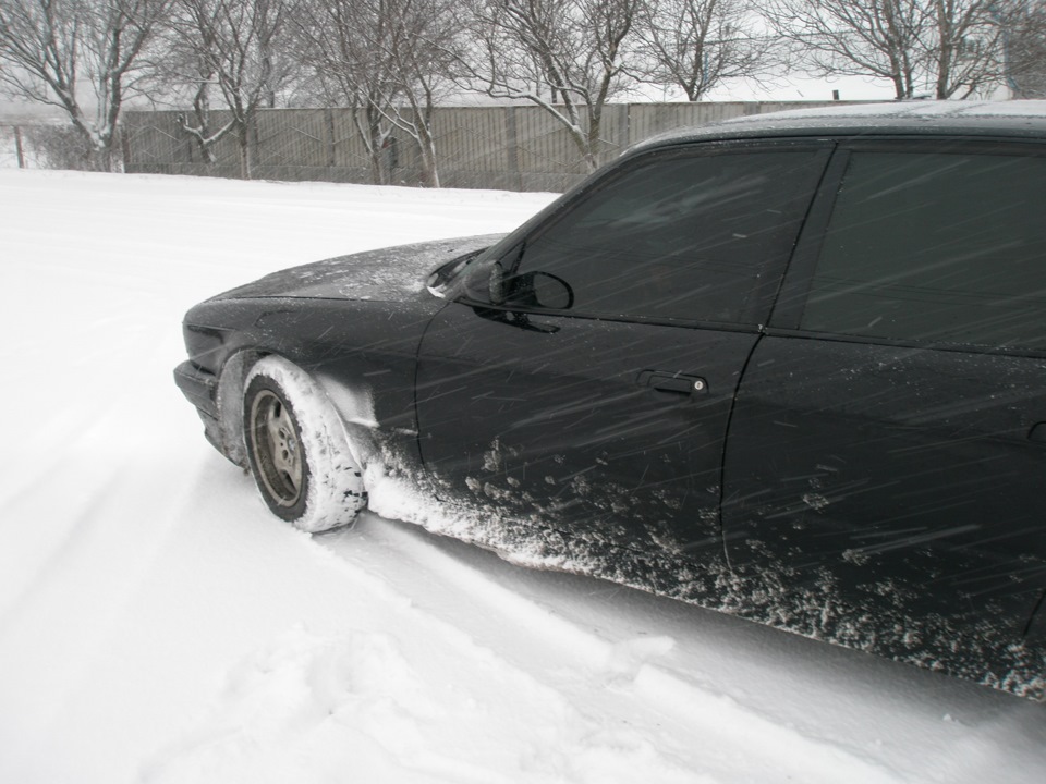 BMW e34 зима