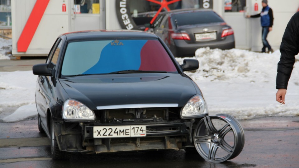 Рестайлинг бампер на приору — Lada Приора седан, 1,6 л, 2007 года ...