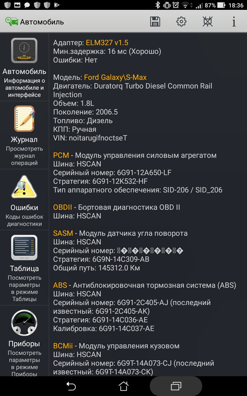 Доработка ELM327 — Ford S-Max (1G), 1,8 л, 2006 года | электроника | DRIVE2