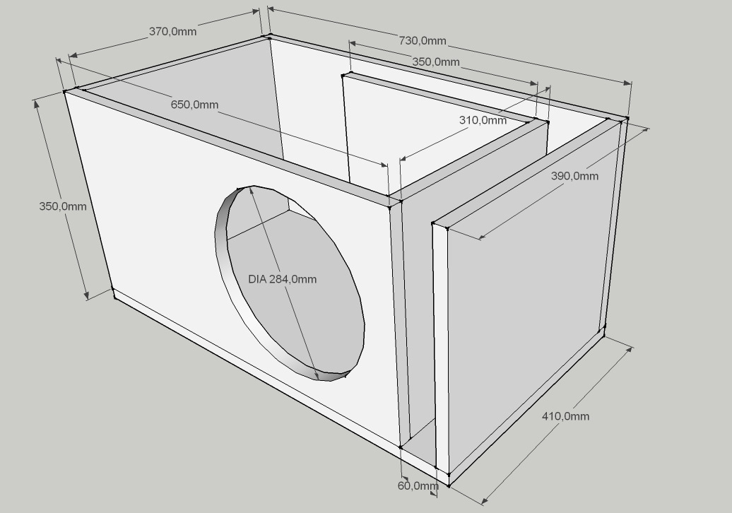 Проектирование короба для сабвуфера