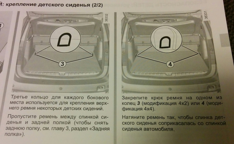 Установка детского кресла в рено дастер