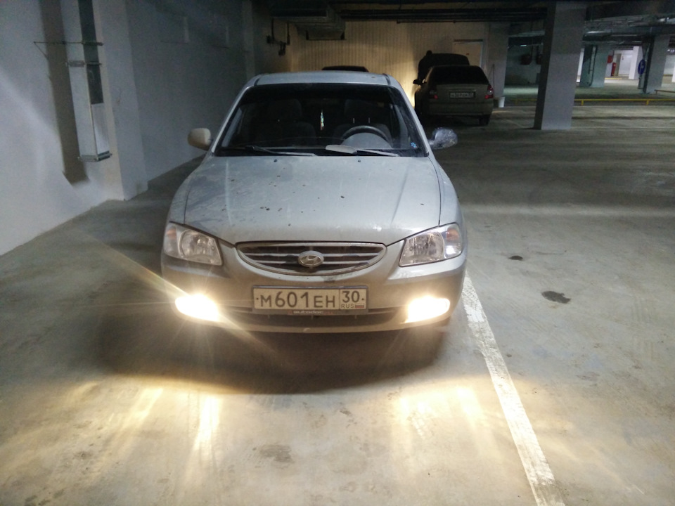 Туманки Освар H1 — Hyundai Accent (2G), 1,5 л, 2008 года | электроника ...