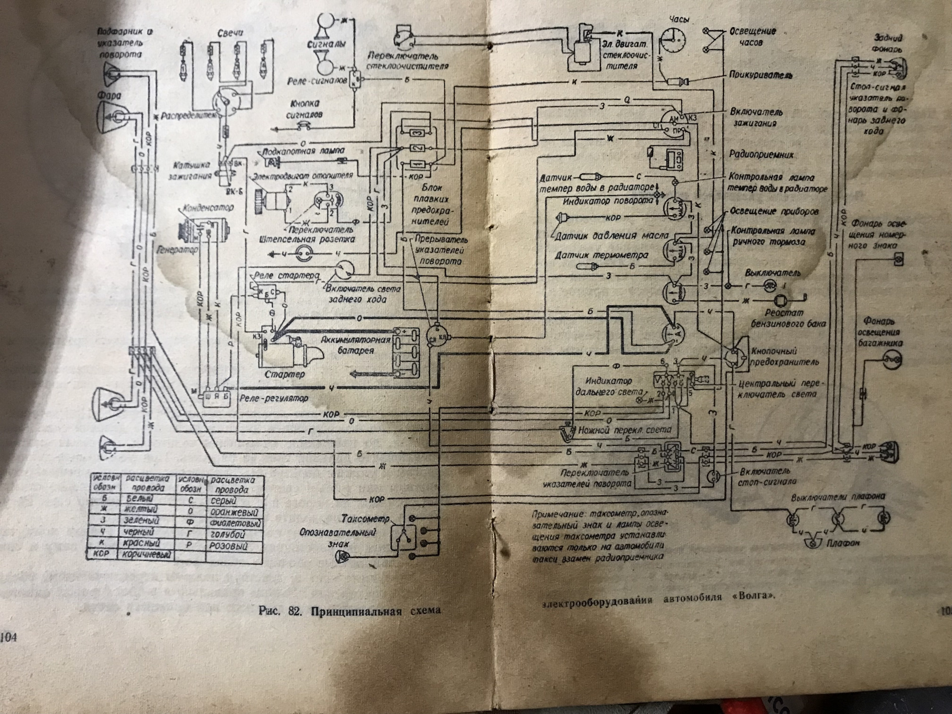 Схема электрическая газ 21