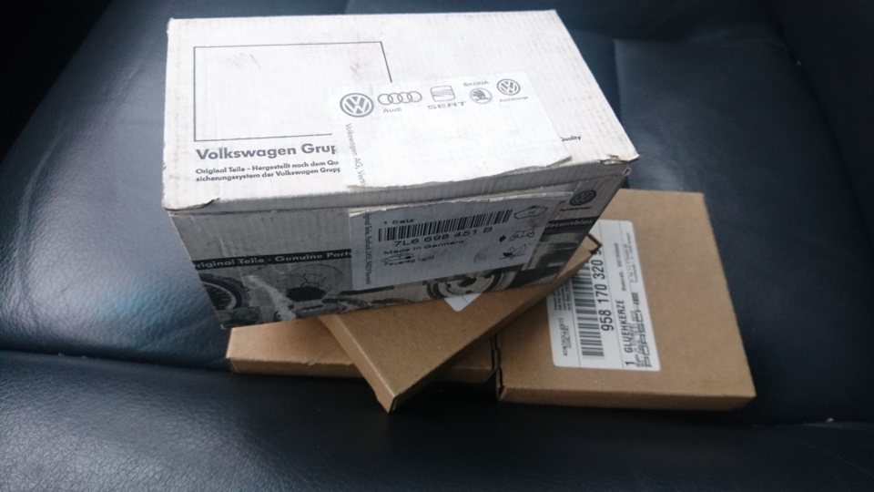 Свеча накала и колодки — Volkswagen Touareg (1G), 3 л, 2007 года ...
