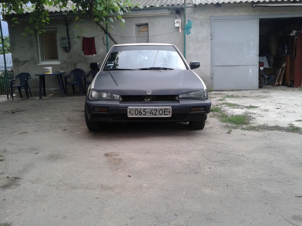 Заменил себе бампер и стекла на фарах — Honda Accord (3G), 2 л, 1988 ...