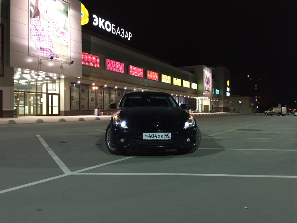 №6. Ксенон в ПТФ + белые габариты — Infiniti G25, 2,5 л, 2011 года ...