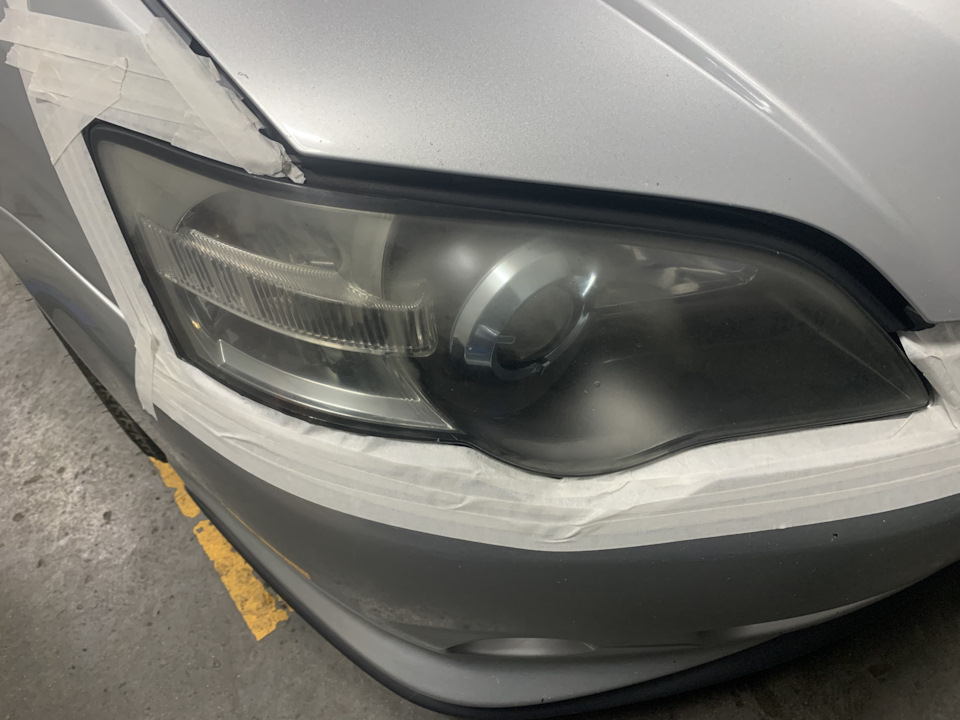 #5. Полировка передней оптики. — Subaru Legacy (BL/BP), 2 л, 2003 года ...