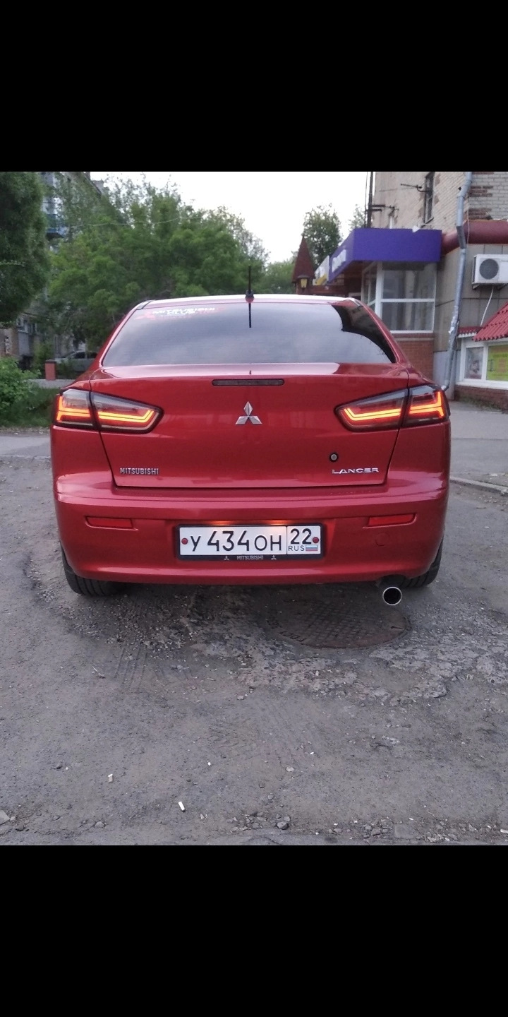 Задние фонари Ауди стиль — Mitsubishi Lancer X, 1,8 л, 2008 года | стайлинг  | DRIVE2