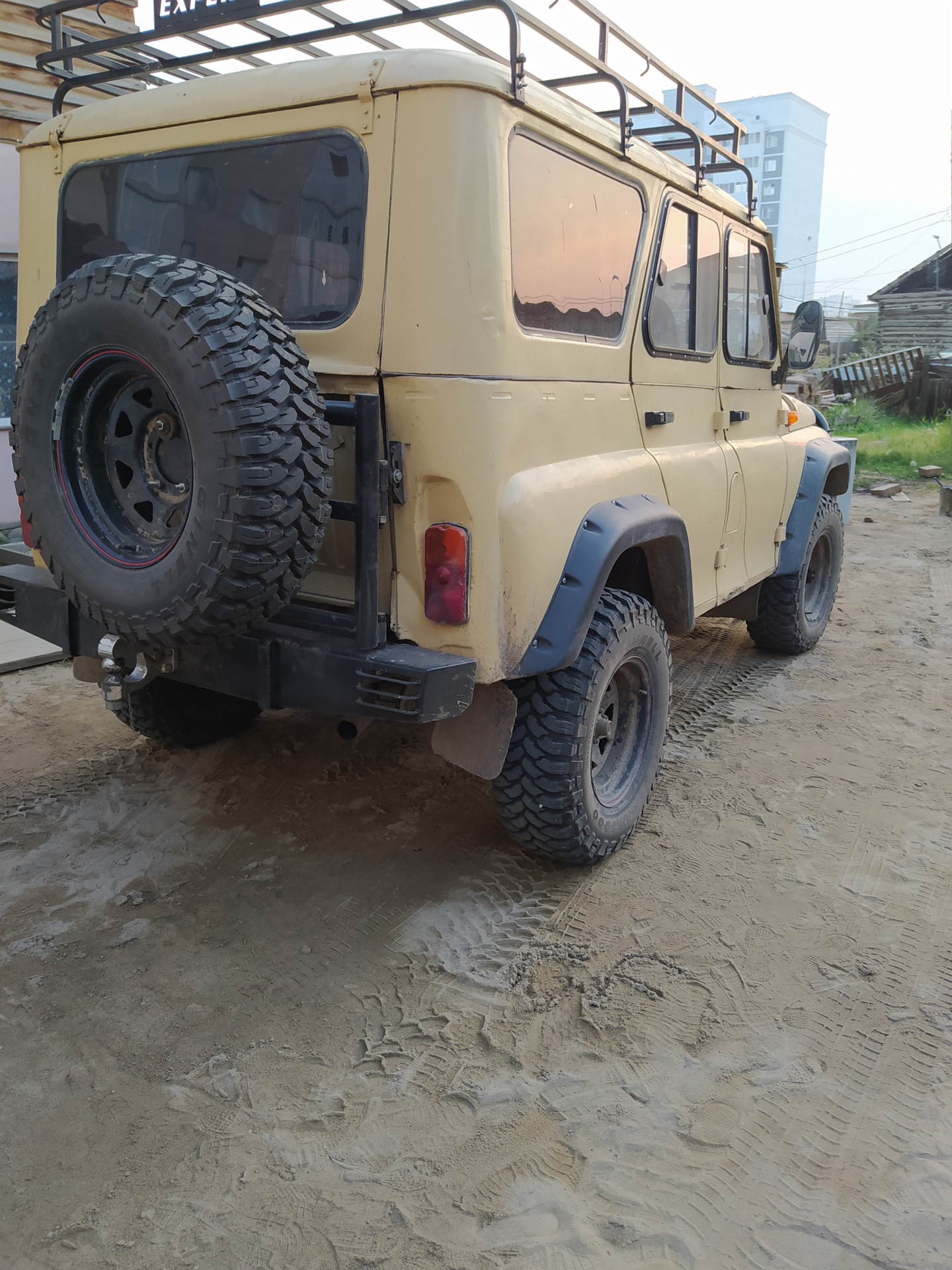 Силовые бампера "Таран" и лебедка Winch 12000LB — УАЗ 469, 2,9 л, 1994 ...