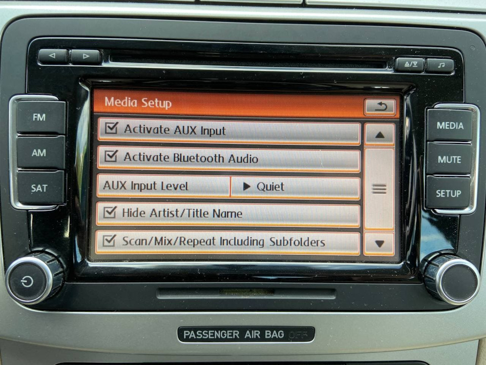 Настройки источник bluetooth audio volkswagen