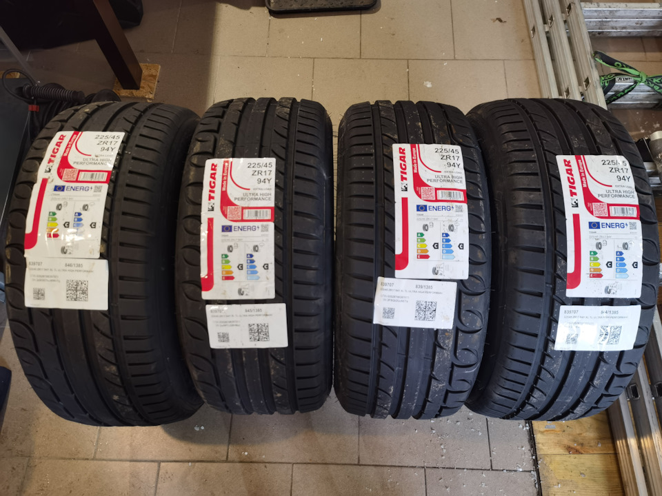 Покупка и установка летних шин Tigar Ultra High Performance 225/45 ZR17 ...