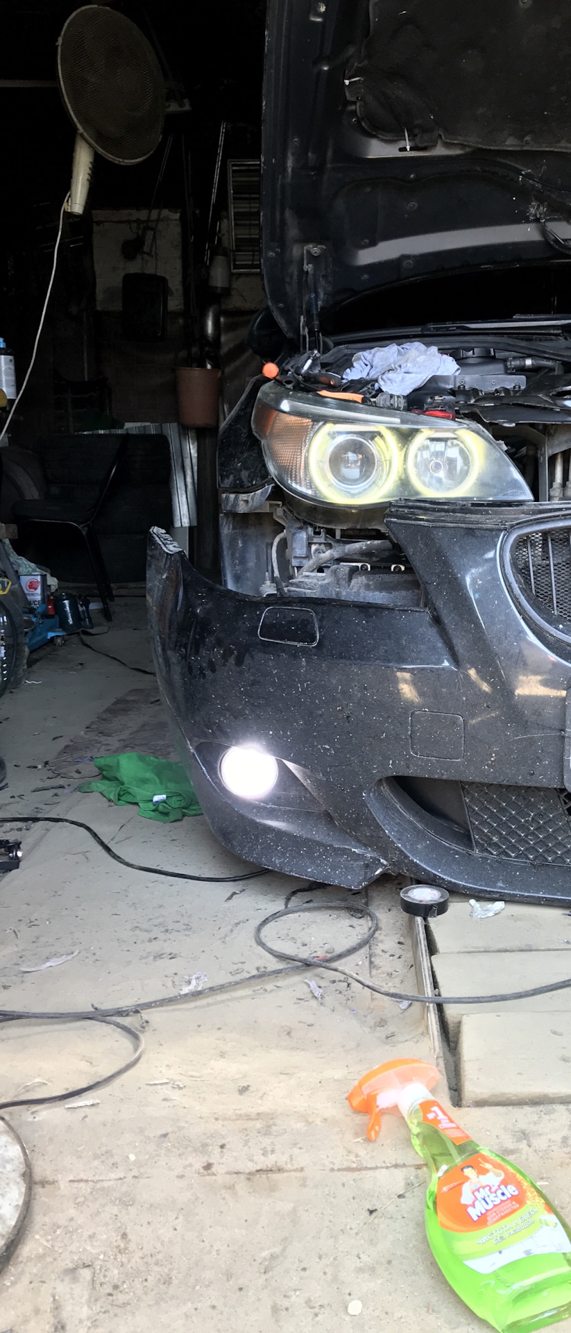 BMW e60 — установка диодных ламп в туманки/замена ламп в глазах — BMW 5 ...