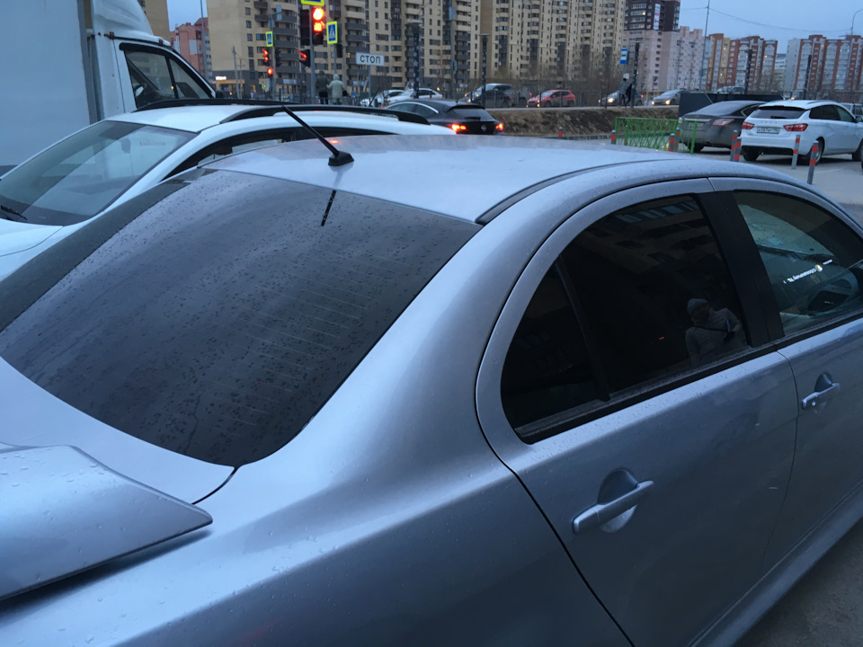 7-Тонировка задней полусферы — Mitsubishi Lancer X, 1,8 л., 2012 года ...