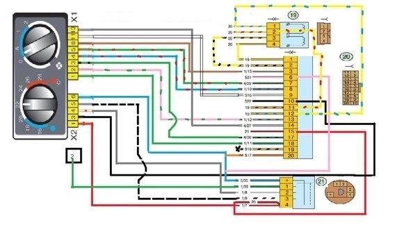 Схема печки 2110 старого образца