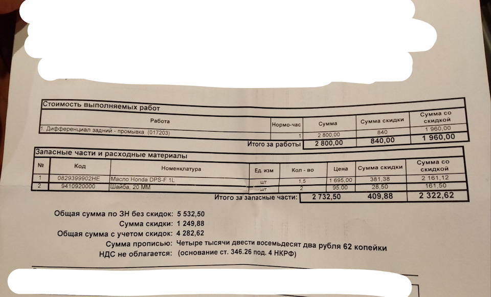 Плохой накат и треск в редукторе. — Honda CR-V (RE), 2 л, 2008 года ...