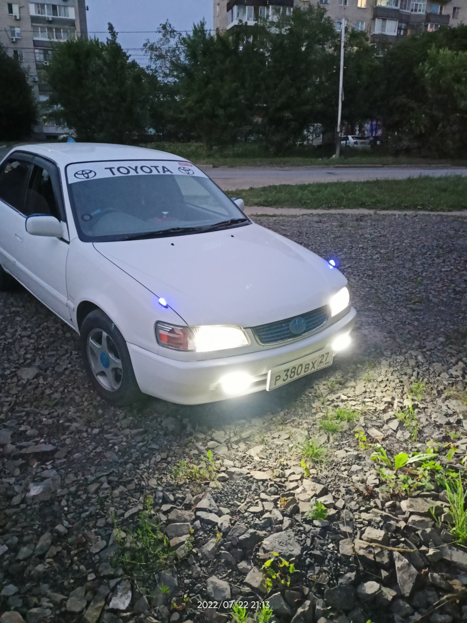 Ходовые огни. — Toyota Corolla (110), 1,5 л, 1998 года | аксессуары | DRIVE2