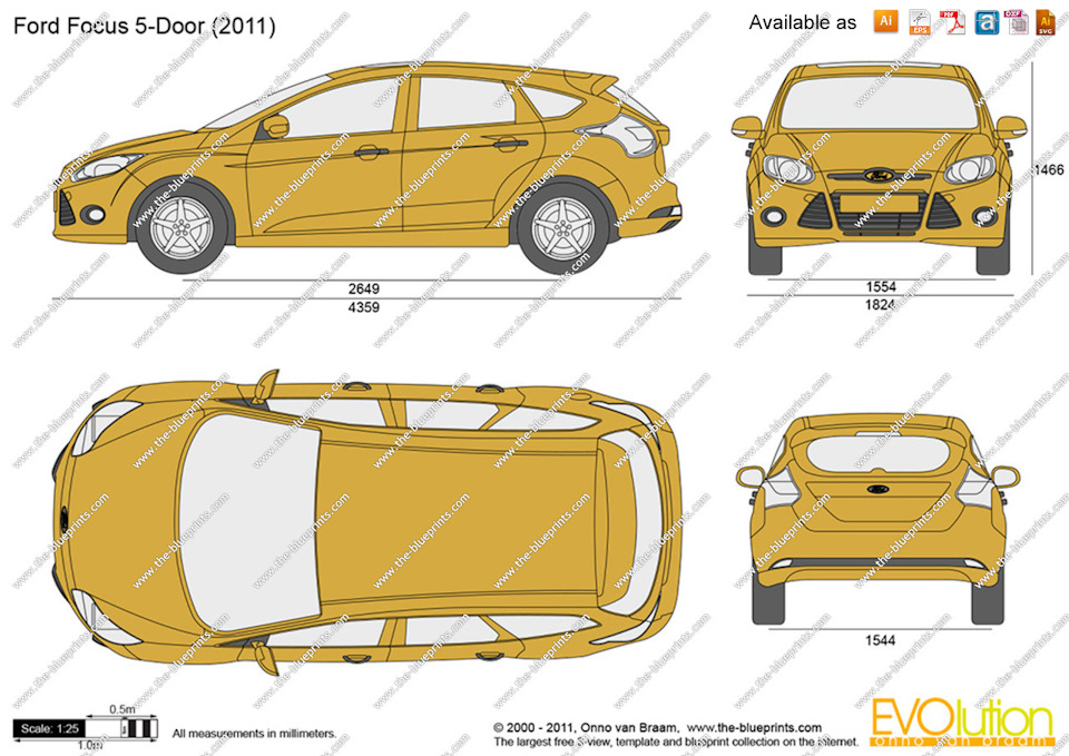 Ford focus чертеж