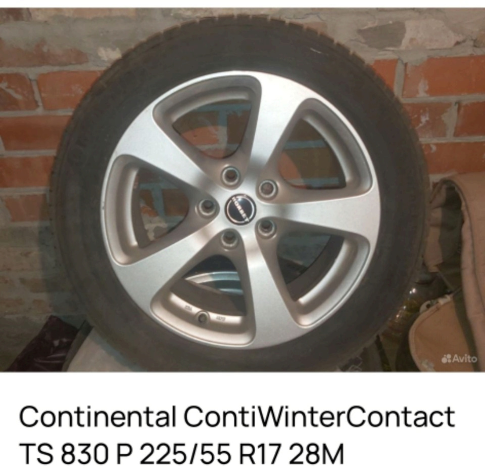 Шины зимние нешипованные Continental 225/55 R17, литые диски BORBET 8Jx17  ET30 5x120. Б/у | 30 000 ₽ в городе Назрань | DRIVE2