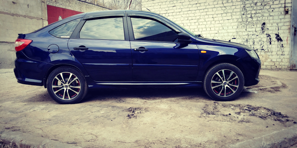 Пороги! Итог полный комплект! — Lada Гранта Лифтбек (1G), 1,6 л, 2015 ...