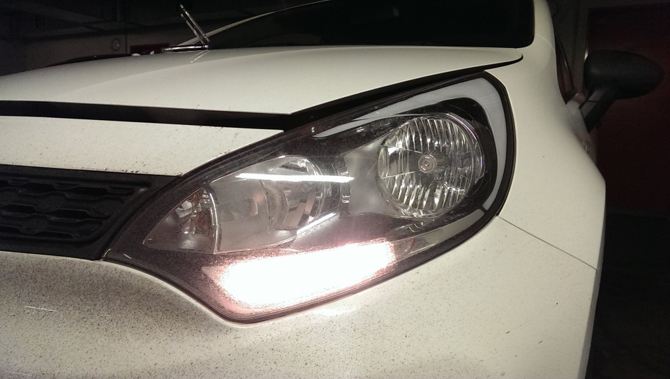 LED лампочки в дневной свет. — KIA Rio 5-door (3G), 1,4 л, 2011 года ...