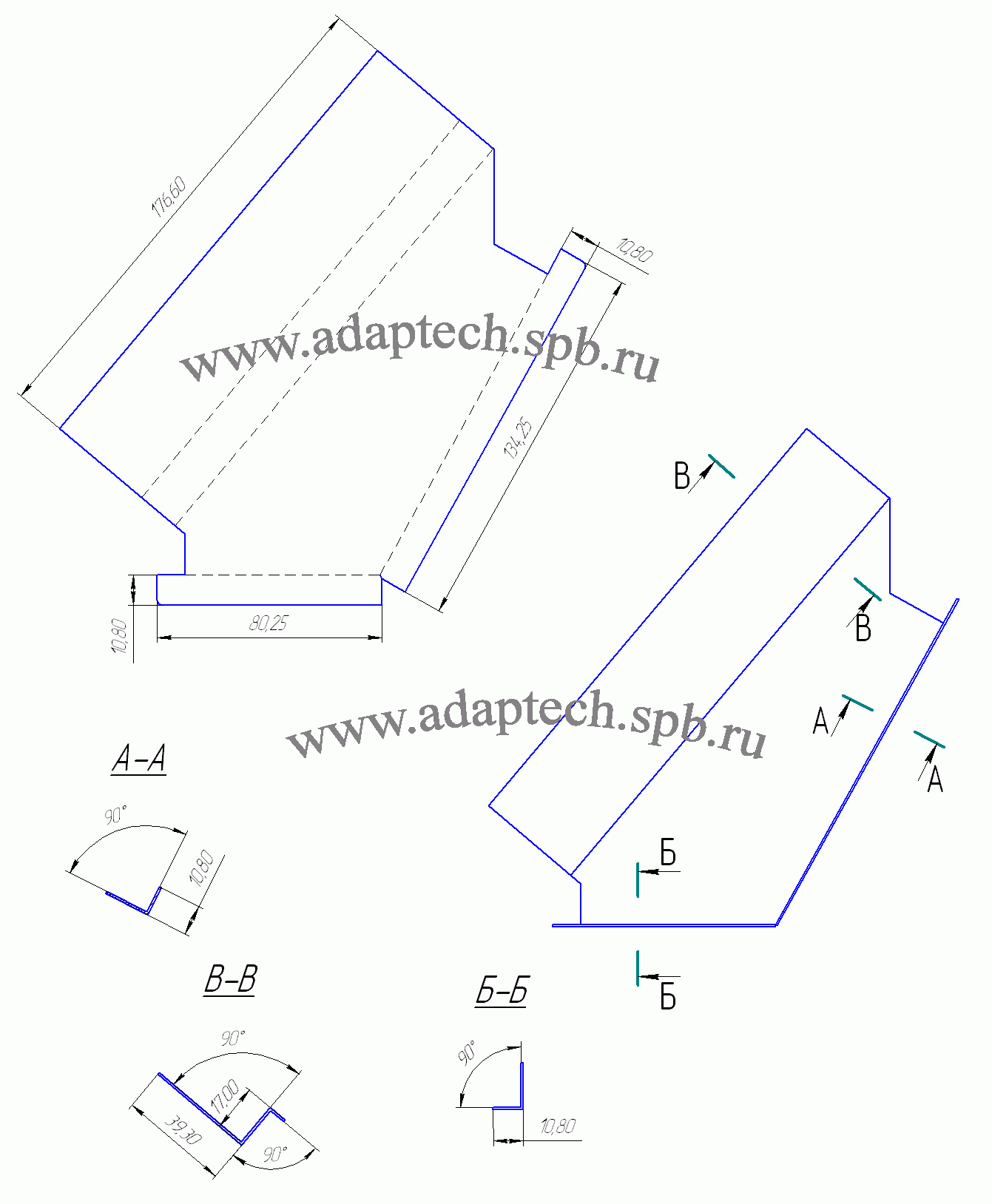 Чертеж адаптер салонного фильтра 2114