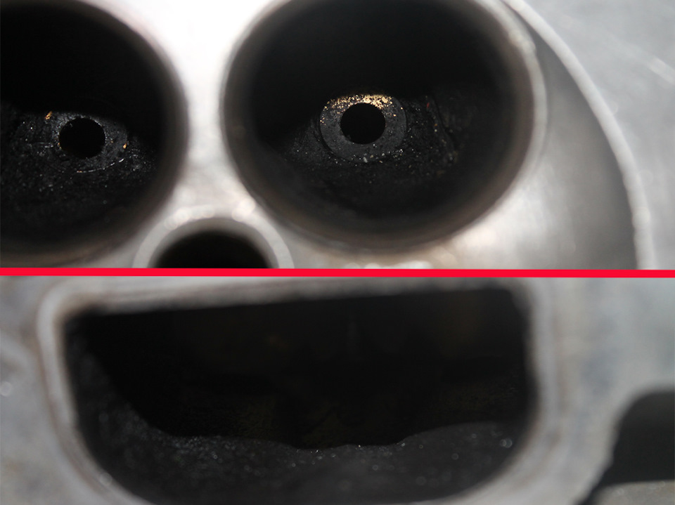 в клапанных каналах было очень много нагара, через какое то время кусками начнет отваливаться и может стать причиной прогара клапана, ЧИСТИМ ДО МЕТАЛЛА — BMW 5 series (E39)