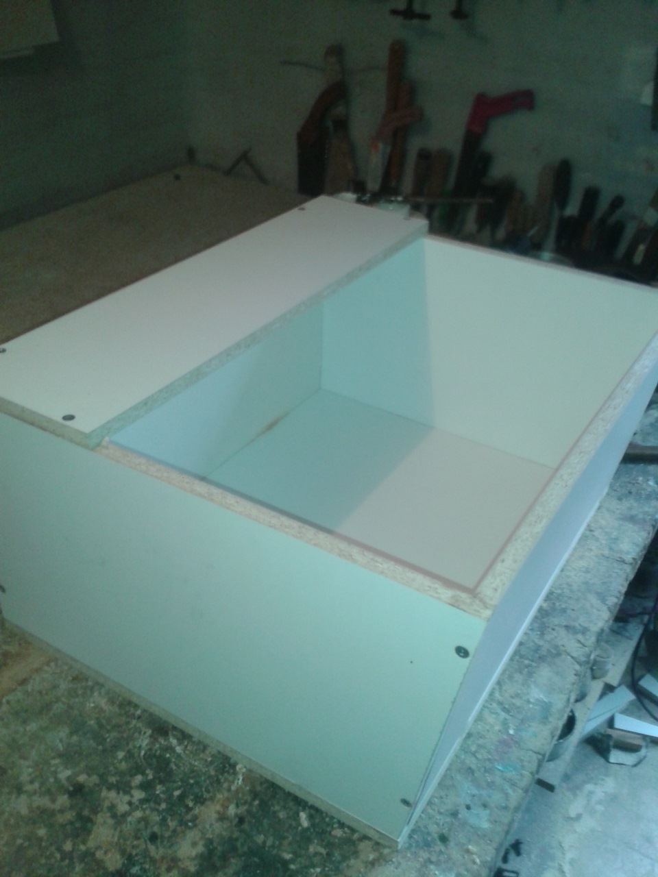 Чертеж длинного дивана