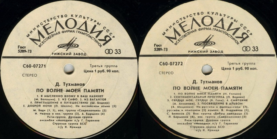 Давид Тухманов — По волне моей памяти — 1975 (1976) — Full Album ...