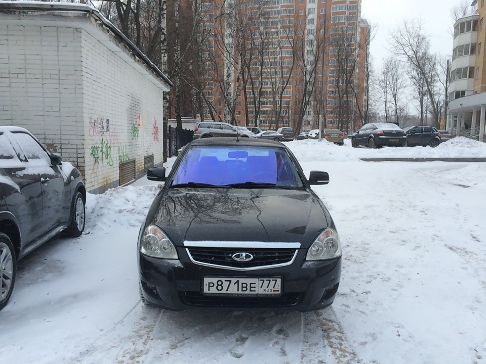 Тонировка mystique clima komfort фиолетовая — Lada Приора седан, 1,6 л ...