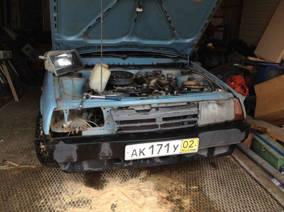 Поменял разбитую фару. — Lada 2109, 1,3 л, 1988 года | запчасти | DRIVE2