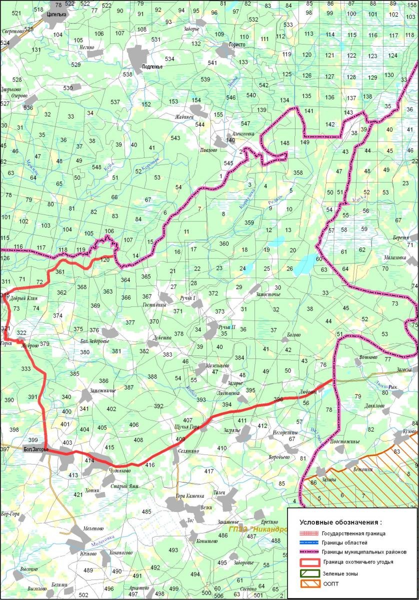 Карта охотничьих угодий псковской области карта
