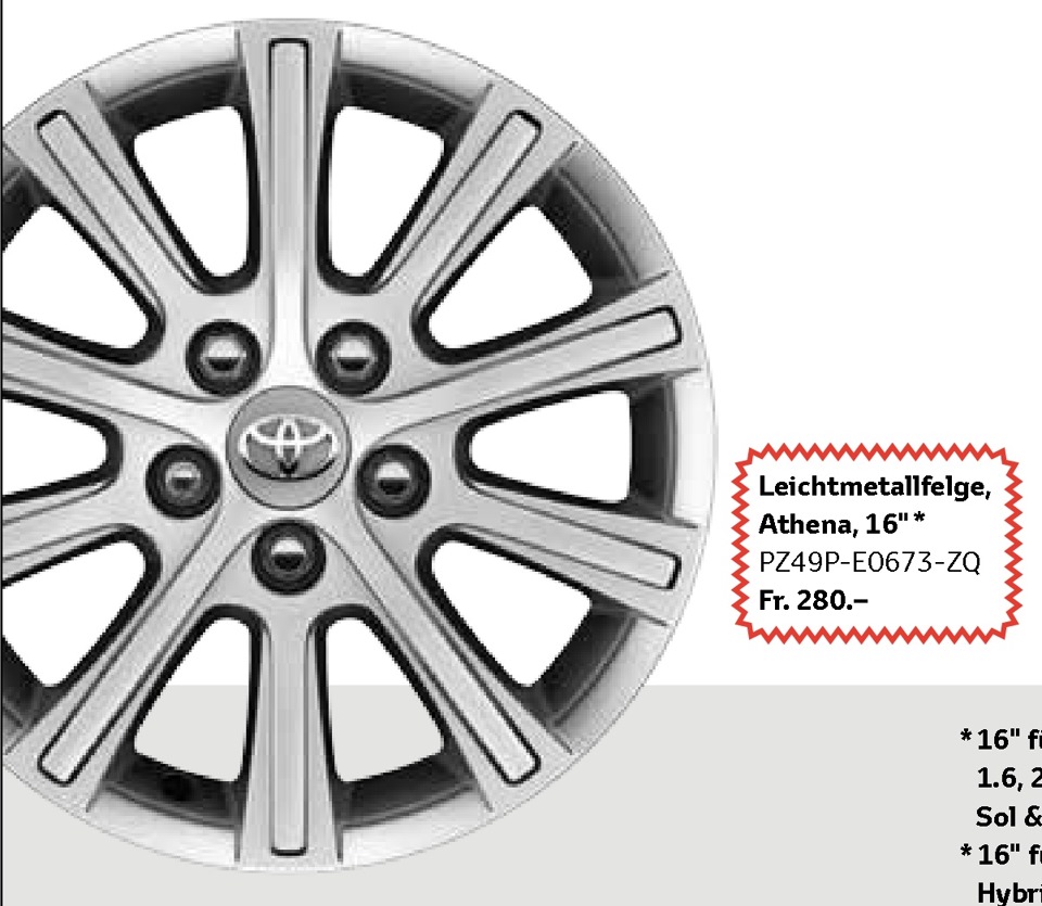 Проблемные диски Athena 16" — Toyota Corolla (140/150), 1,6 л, 2013 ...