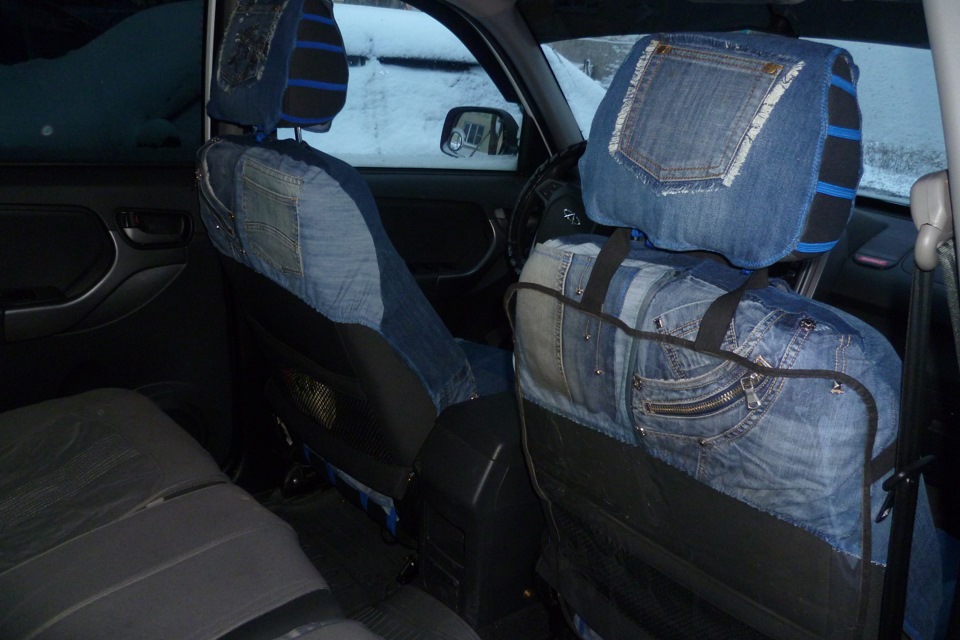 чехольчики из джинсы — Chery Tiggo 1, 1,6 л, 2013 года | аксессуары ...
