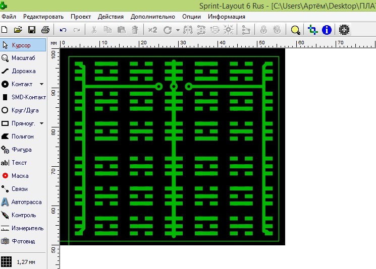 Как нарисовать плату в sprint layout 6 из рисунка