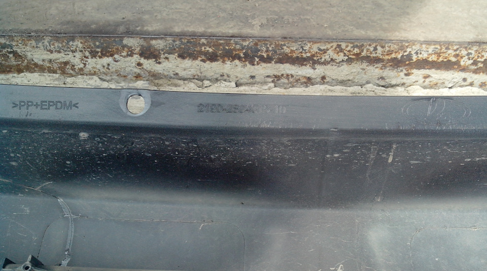 Замена заднего бампера на Лада Гранта. — Lada Гранта, 1,6 л, 2014 года ...