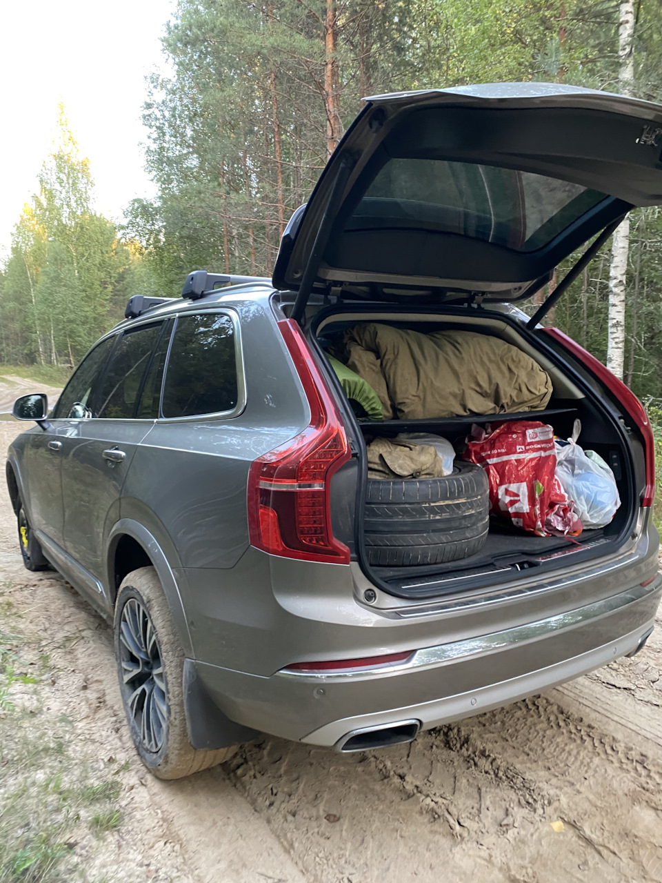 Покатался по лесу. Пробил колесо. Ищу б/у шину — Volvo XC90 (2G), 2 л, 2020  года | шины | DRIVE2