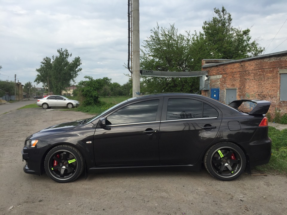 Переход на R18 - Mitsubishi Lancer X, 1,8 л, 2013 года колёсные диски DRIVE2
