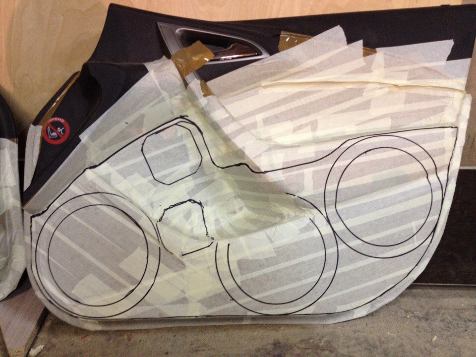 Обшивки под громкий фронт ч.1 — Opel Astra J, 1,6 л, 2010 года ...