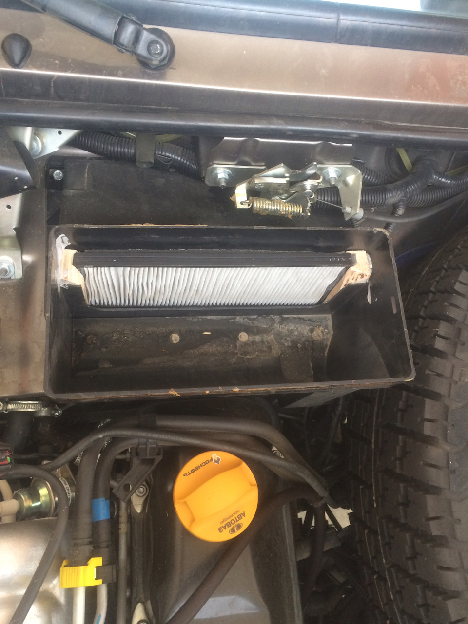 Фильтр салона в ниву 3d — Lada 4x4 3D, 1,7 л, 2016 года | своими руками ...