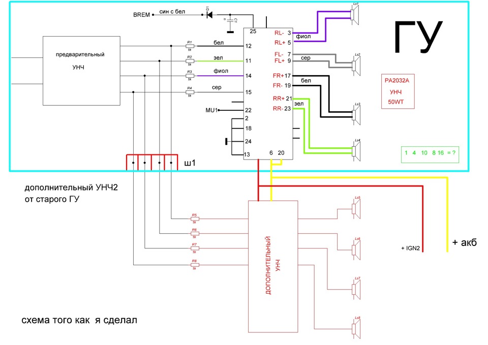 Микросхема pa2032a схема