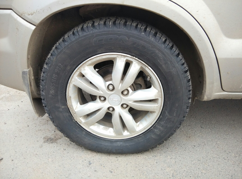 Поменял резину — Hyundai Tucson (JM), 2008 года | шины | DRIVE2