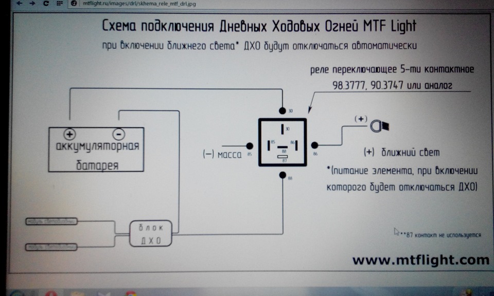 Подключить ходовые огни тойота витц