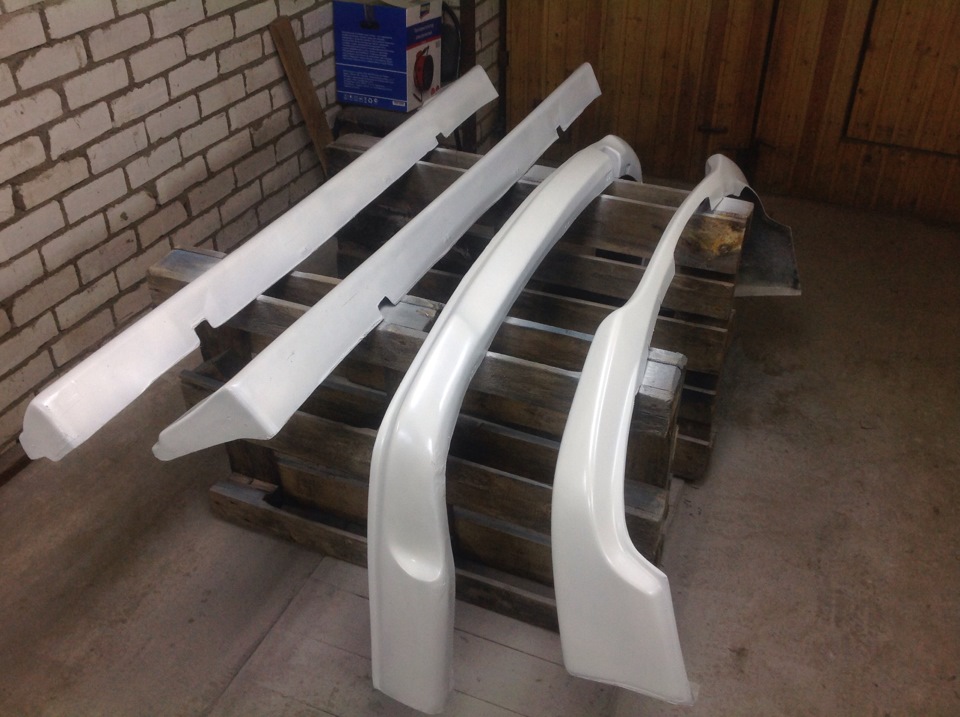 10) Покраска обвесов своими руками. — Toyota Mark II Qualis, 2,5 л ...