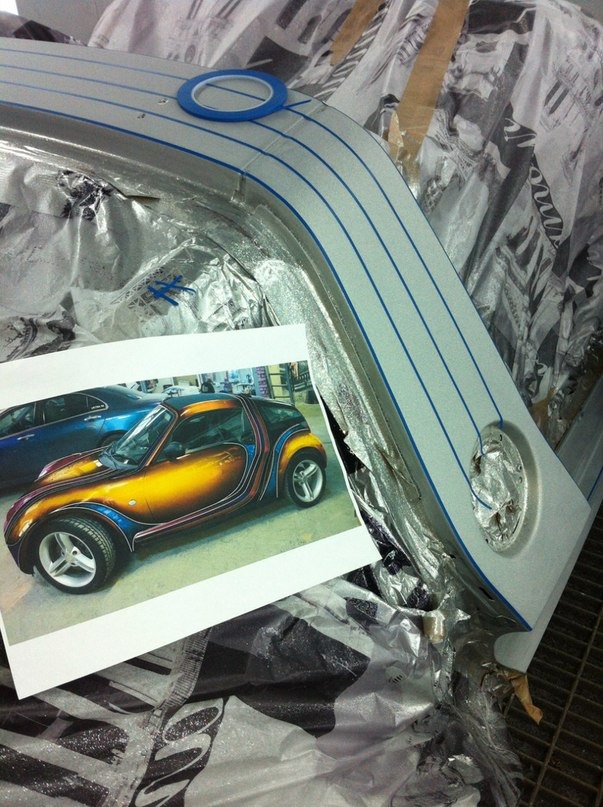 Процесс покраски мелкого в кенди — Smart Roadster, 2006 года | тюнинг ...