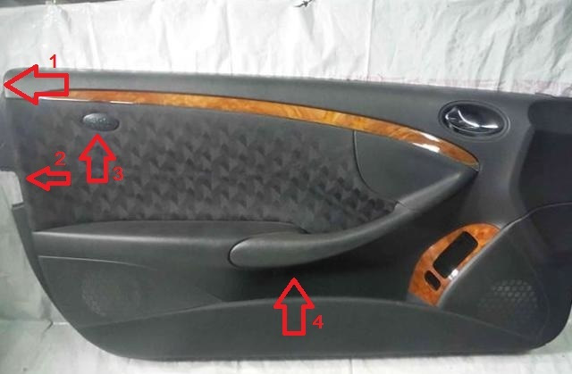 Как снять обшивку двери w203