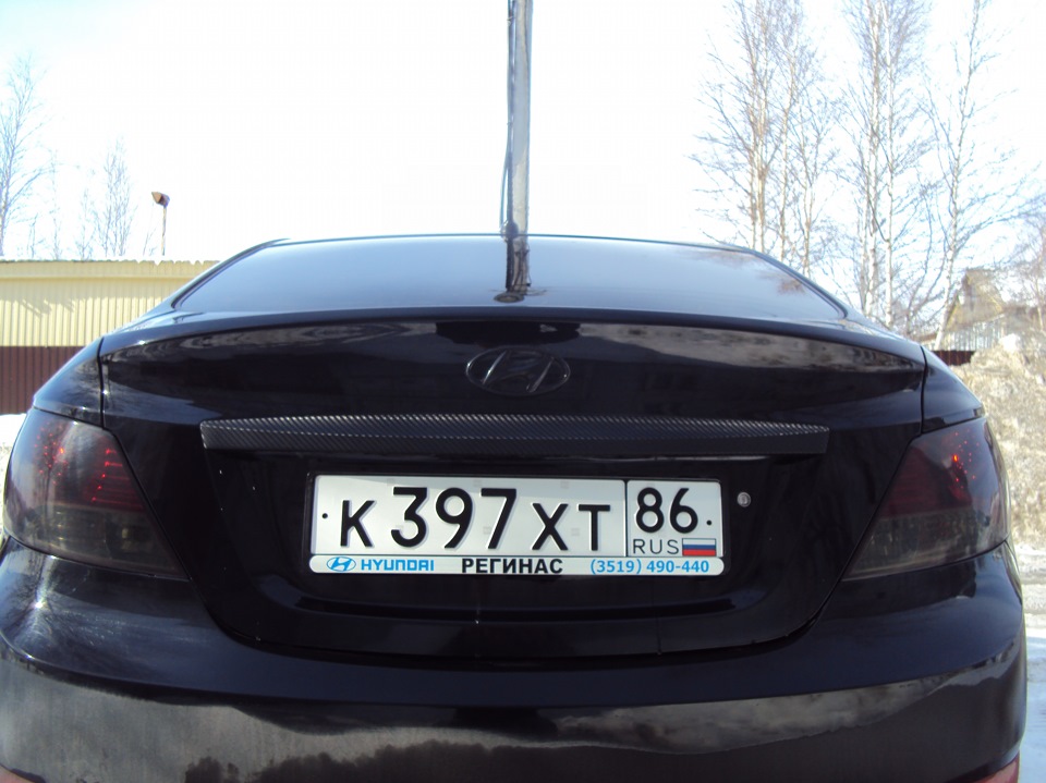 Задние фонари — Hyundai Solaris (1G), 1,4 л, 2011 года | тюнинг | DRIVE2