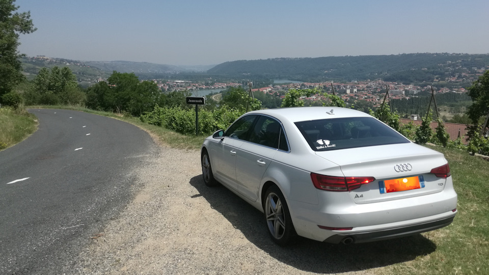 Здесь производят вино апелляции Кот дю Рон (Côtes du Rhône). — Audi A4 (B9)