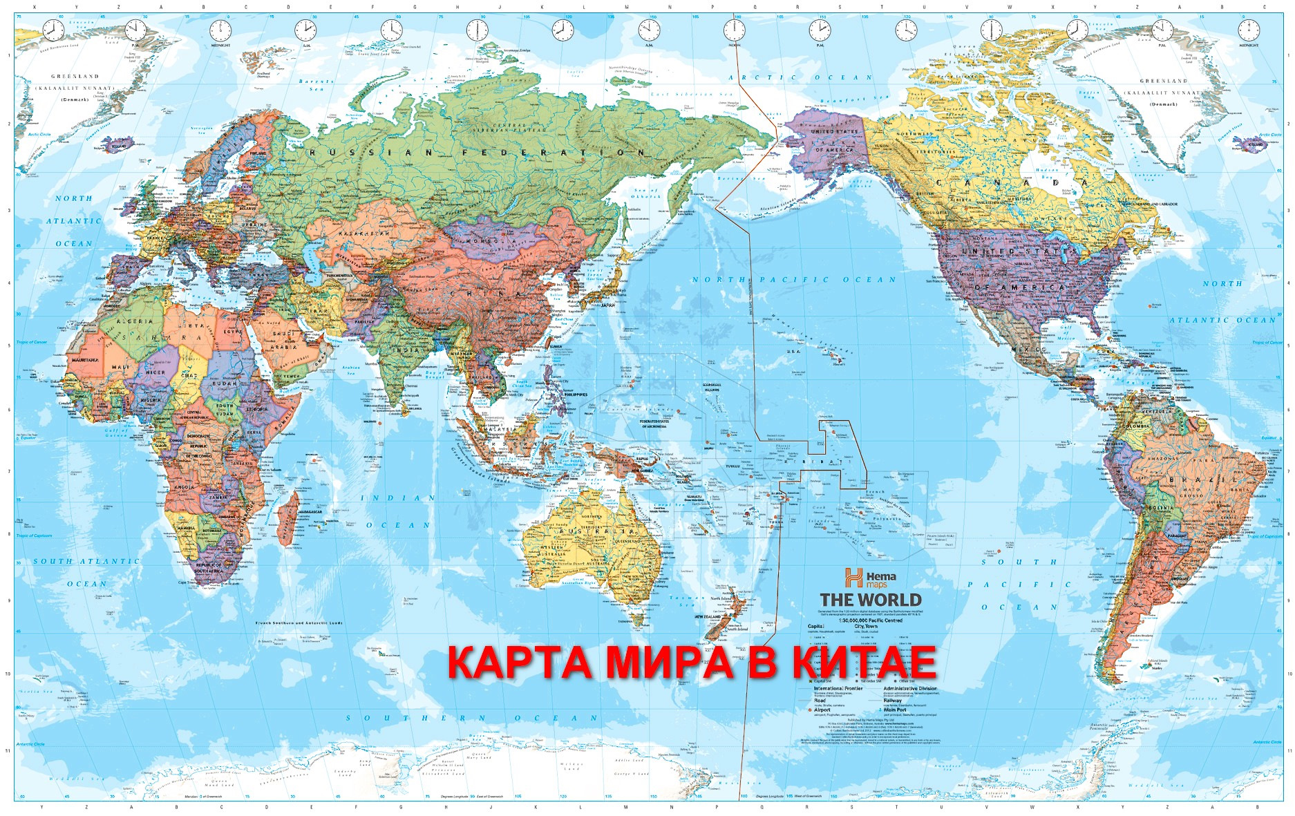 Карта мира географическая в других странах
