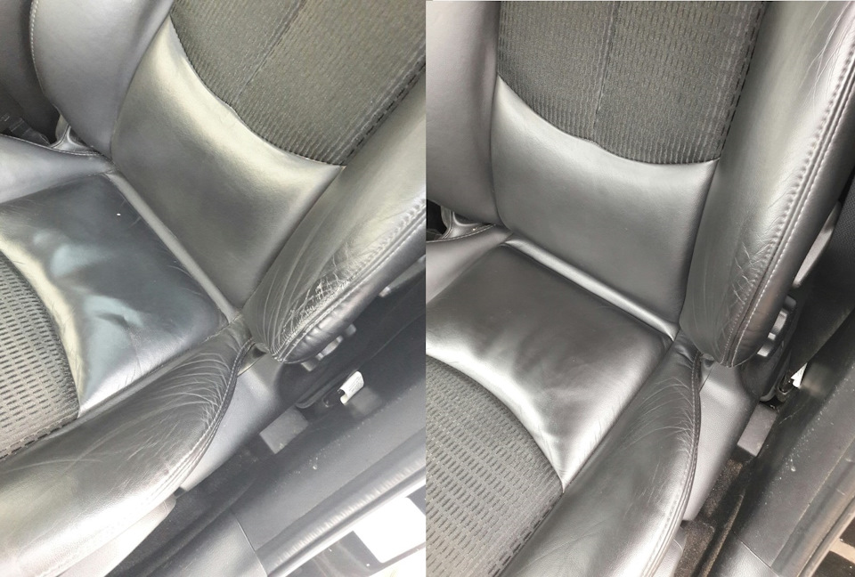 Исправление потертостей/реставрации кожи на передних сиденьях — Mazda 6 ...