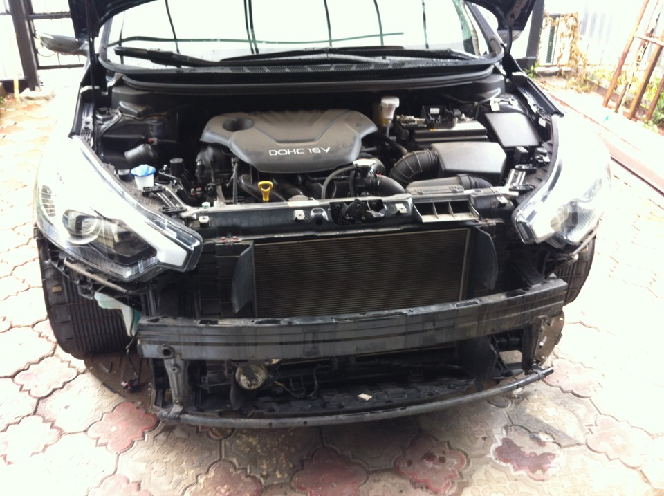 Сетка в радиаторную решетку — KIA Cerato (3G), 1,6 л, 2014 года ...